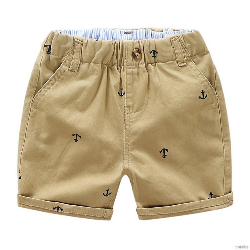 Quần Short Cotton Lưng Thun Có Túi Thời Trang Mùa Hè Cho Bé Trai