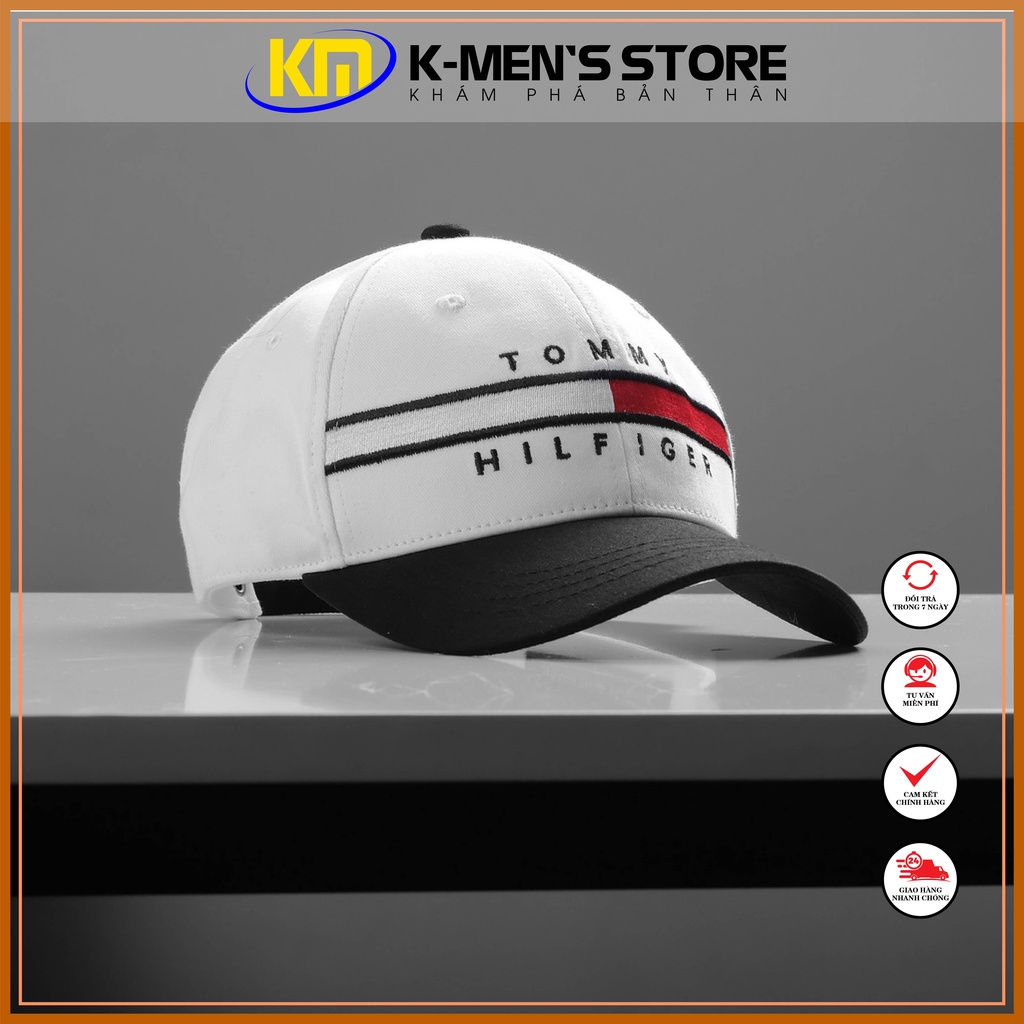 Mũ Lưỡi Trai Tommy 2 Màu TRẮNG/XANH Hàng Chuẩn Store - K MEN STORE