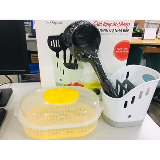Bộ dụng cụ nhà bếp Sharp - Quà tặng từ Sharp - Nutifood - Enfa