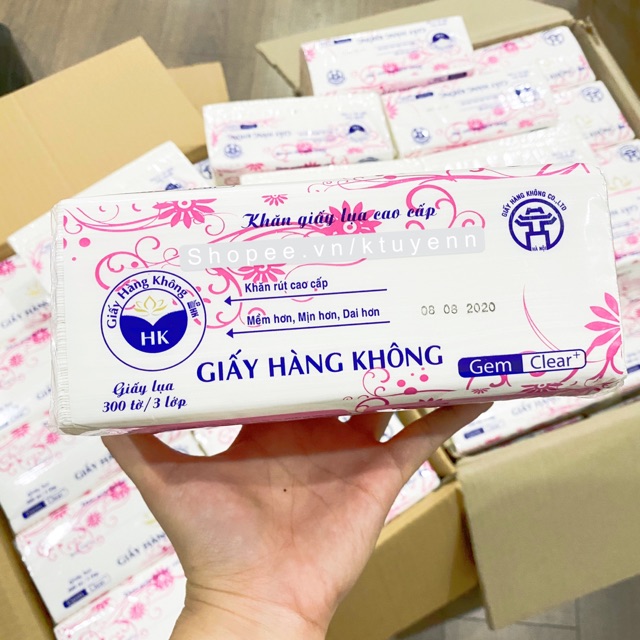 [Mã 157FMCGSALE giảm 8% đơn 500K] KHĂN GIẤY RÚT 300 TỜ x 3 LỚP - GIẤY HÀNG KHÔNG