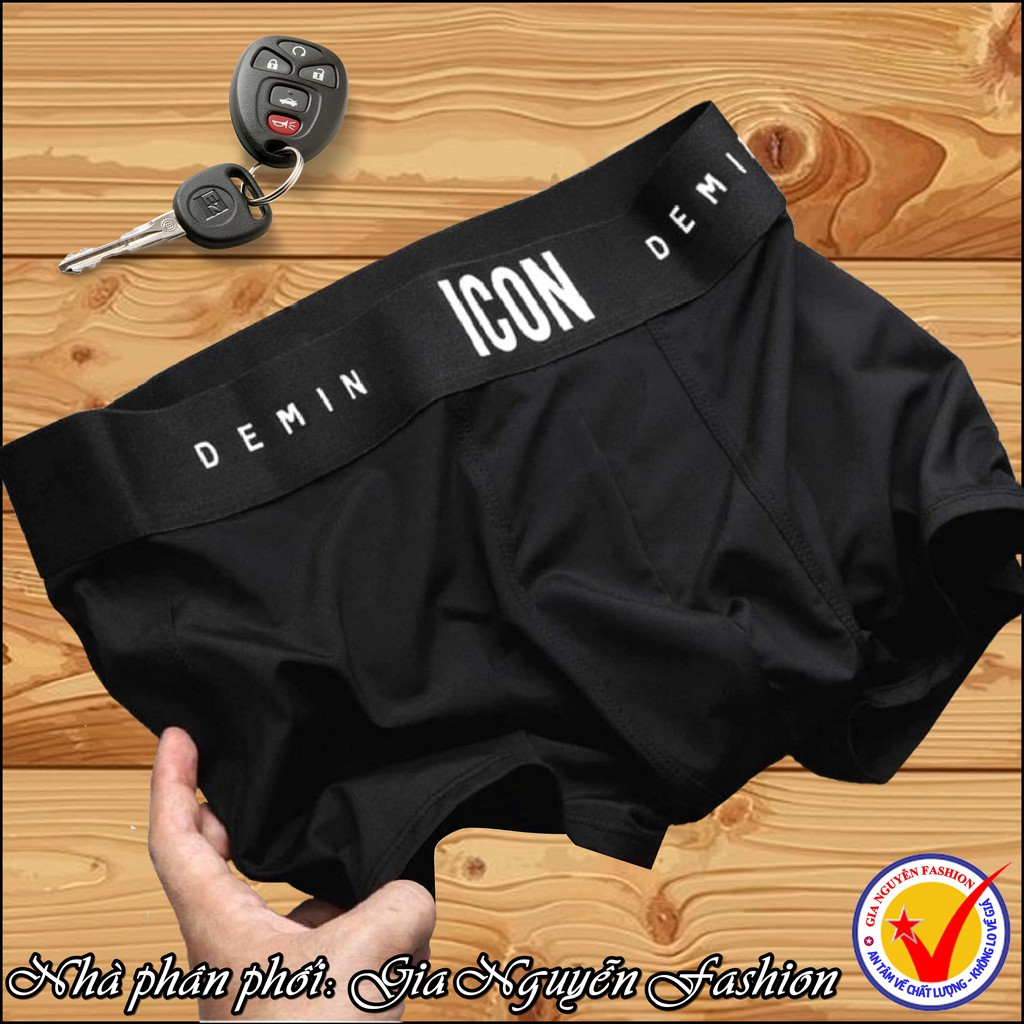 Combo 4 quần lót nam Boxer ICON Demin (Cotton lạnh / Bản tiêu chuẩn)