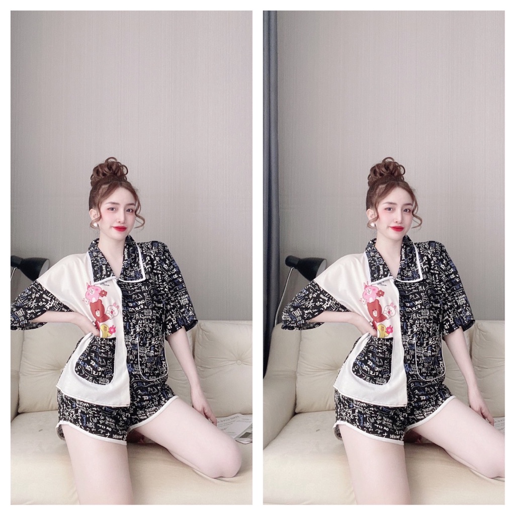 Pijama Mango,Đồ Bộ Đùi lụa MANGO Mặc Nhà Xinh Xắn Hot Trend | BigBuy360 - bigbuy360.vn