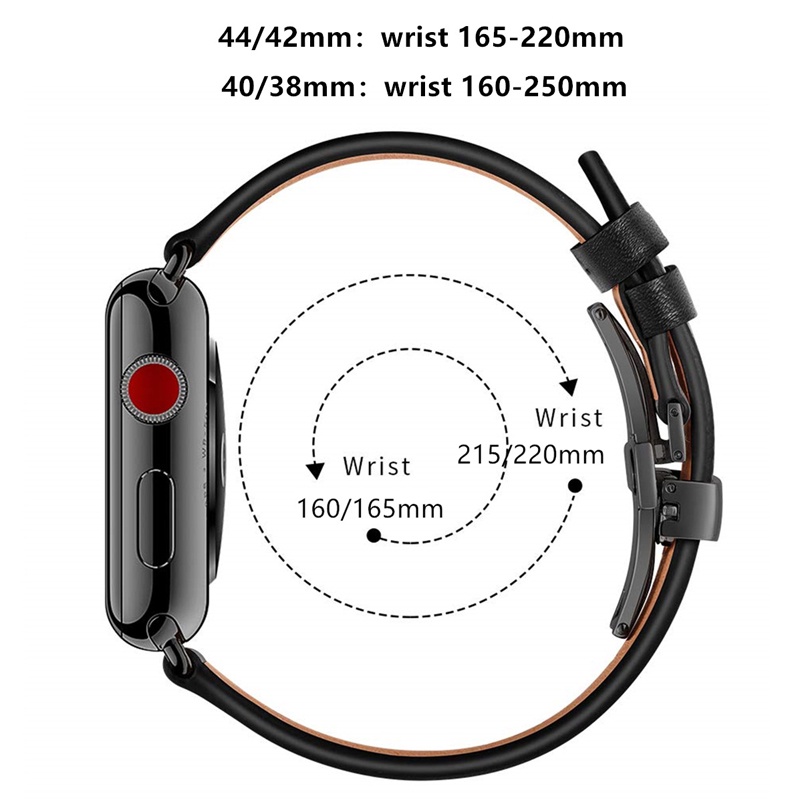 Dây Đeo Da Thay Thế Có Khóa 45mm 44mm 42mm 40mm Cho Đồng Hồ Thông Minh Iwatch series 7 45mm 44mm