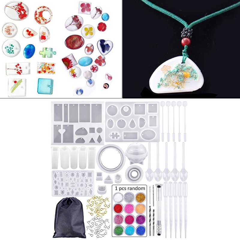 1 Bộ Khuôn Silicone Làm Mặt Trang Sức Thủ Công