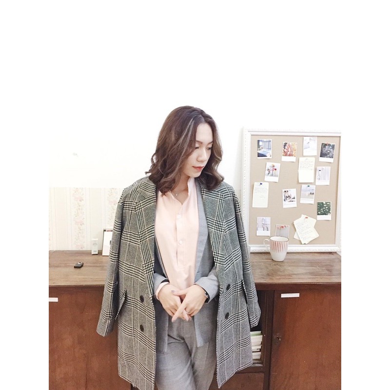 Áo sơmi nam/ unisex- Grandad Collar Shirt