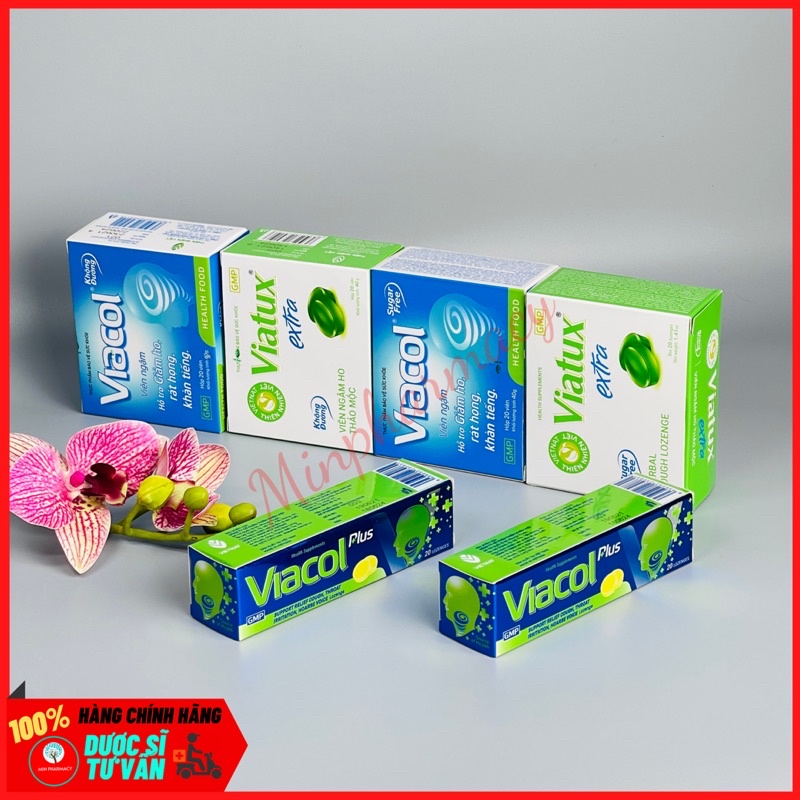 Kẹo Ngậm VIACOL Plus Vietnat Tuýp 20 viên - Minpharmacy