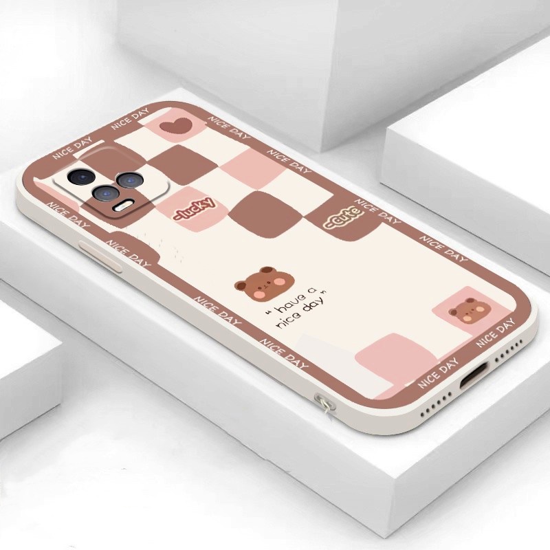 Ốp Điện Thoại Viền Vuông Hình Gấu / Hoa Dễ Thương Cho Huawei Y6P Y7A Y6 Pro Y7 Pro 2019 Y9S P30 Lite Nova 7i Nova 5T Nova 3i