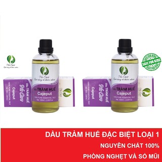 Combo 2 Chai Dầu Tràm Huế Đặc Biệt Loại 1 cho bé 100ml phòng nghẹt mũi, sổ mũi, xông mẹ, tắm bé, có giấy kiểm nghiệm