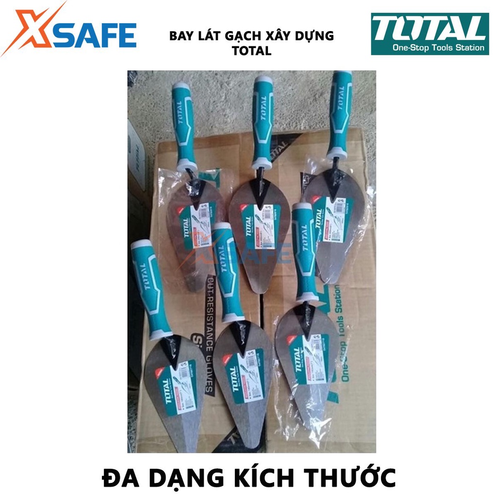 Bay lát gạch TOTAL Bay lát gạch xây dựng kích thước 6-8&quot;/160-200mm, tay cầm nhựa độ nhám vừa đủ, chắc tay - Chính hãng