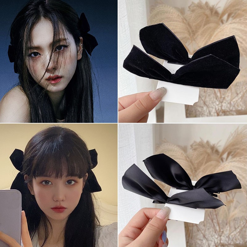 Cặp kẹp tóc màu đen thời trang cho nữ
