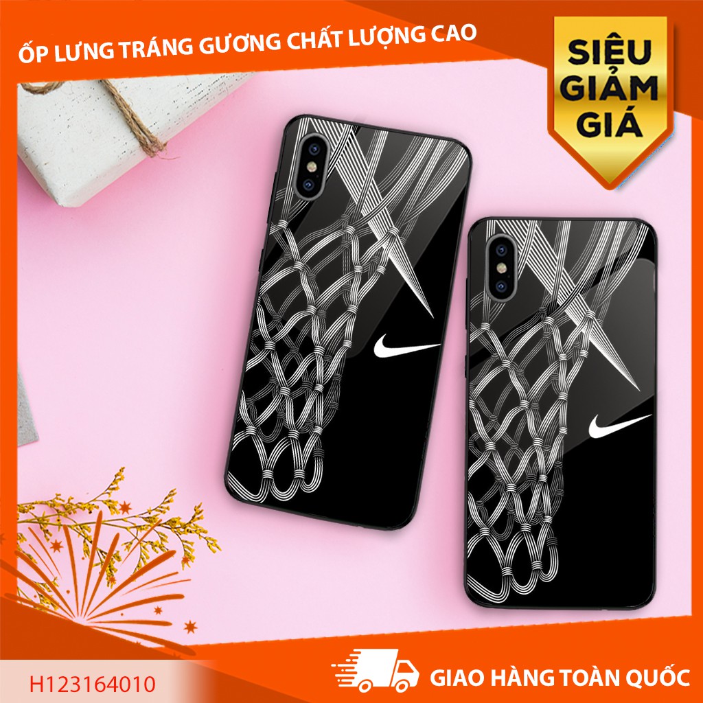 ỐP LƯNG TRÁNG GƯƠNG KÍNH CƯỜNG LỰC IPHONE, SAMSUNG NỬA RỔ BÓNG TRẮNG ĐEN