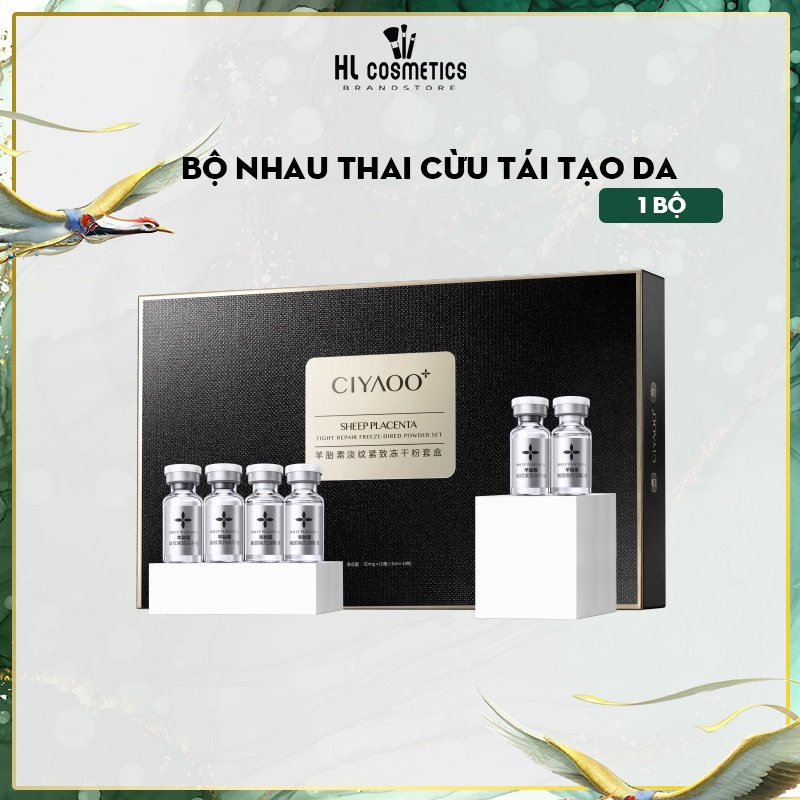 BỘ NHAU THAI CỪU CIYAOO TÁI TẠO DA & BỘT CHỐNG LÃO HÓA DA MẶT 3ml x10 50mg x10lọ QX0011