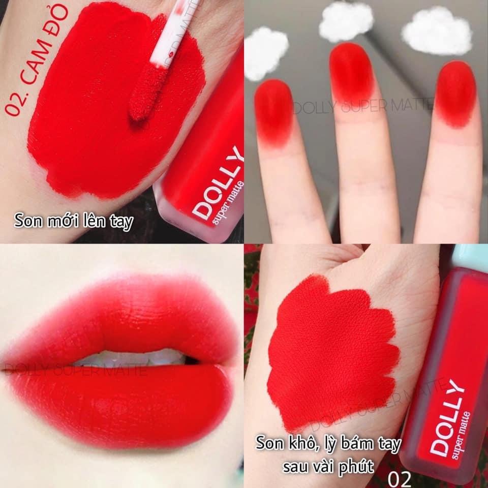 Son lì, kem, không chì Dolly SUPER MATTE siêu min