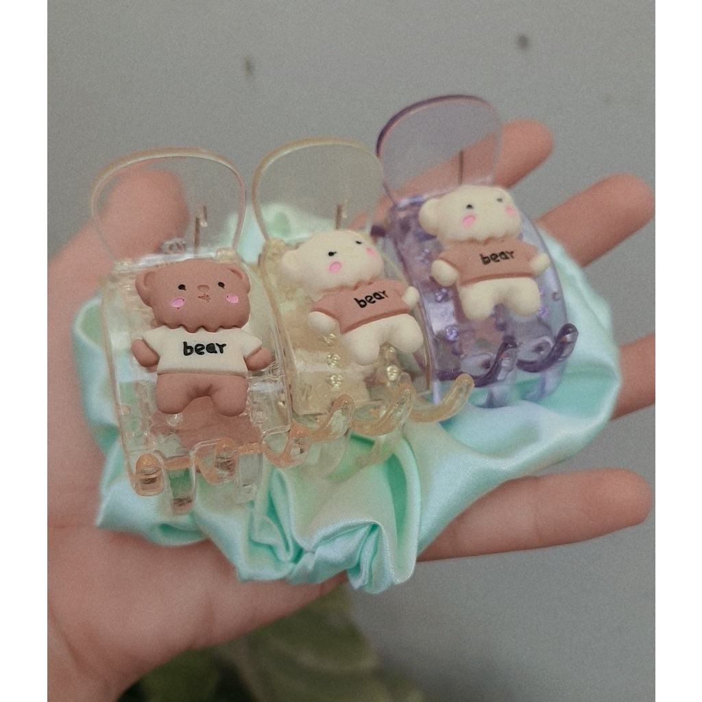 Sỉ 12 kẹp càng cua trong suốt hoạt hình 5 răng - KAKASHOP247