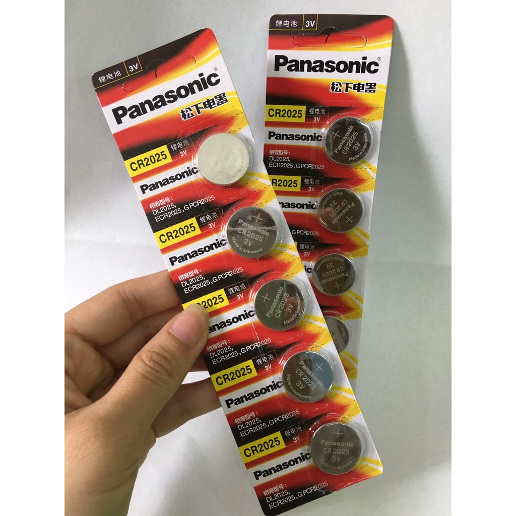 Vỉ 2 Viên Pin cúc Panasonic CR2032, CR2025, CR2016, CR1632, CR1620, CR1616, CR1220
