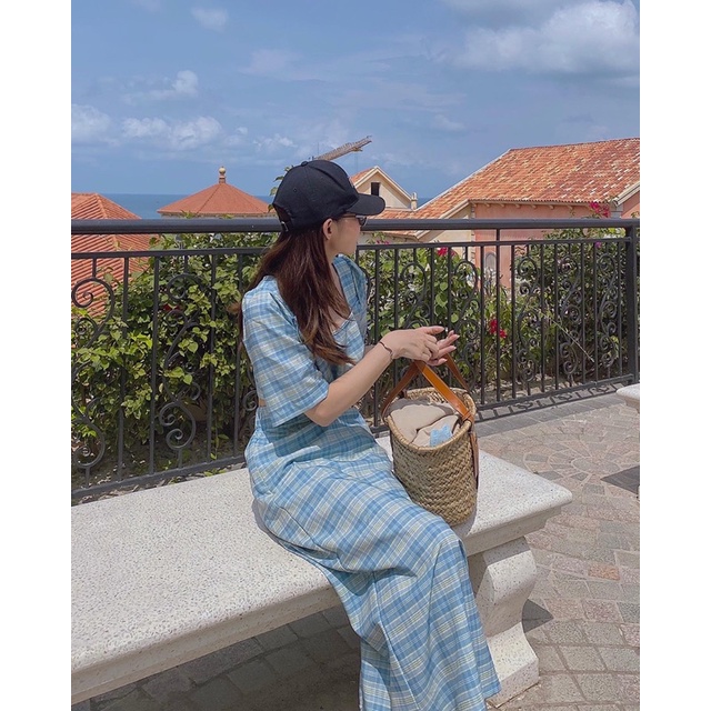 Áo và Chân váy caro dáng suông