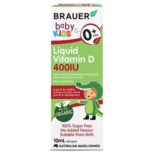 Vitamin Brauer Baby &amp; Kids Liquid Vitamin D 400IU 10ml