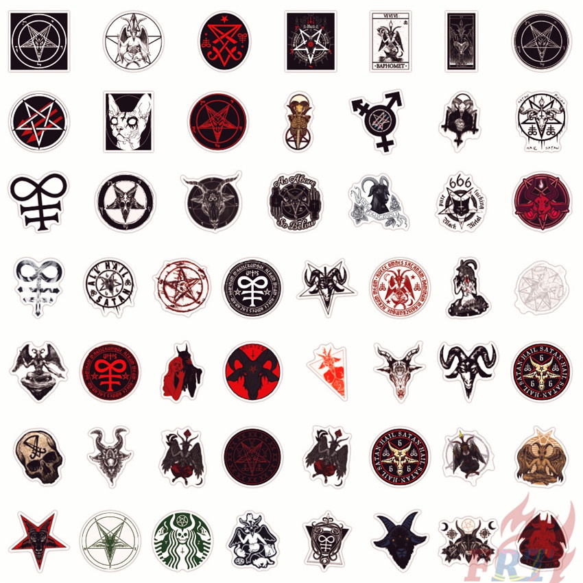 ❉ Punk Darkness Hell - Satan VS Pan Series 01 Stickers ❉ 50Pcs/Set DIY Fashion Luggage Laptop Skateboard Doodle Decals Stickers