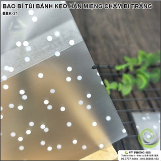 SET 100 BAO BÌ HÀN MIỆNG CHẤM BI TRẮNG NHIỀU SIZE ĐỰNG BÁNH KẸO QUÀ TẶNG DỄ THƯƠNG BBK-0021