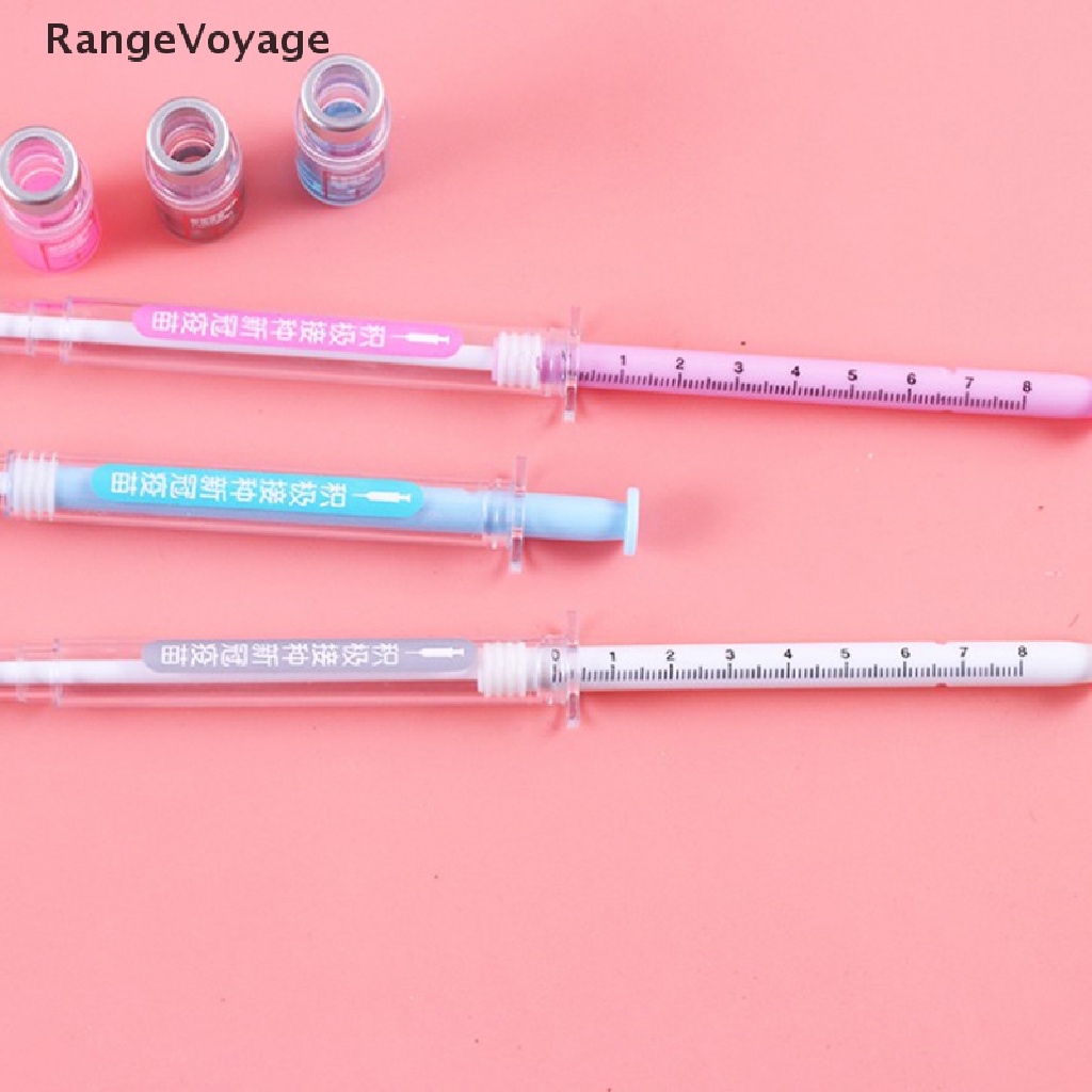 Set 2 bút viết hình ống kim tiêm thú vị dùng cho văn phòng