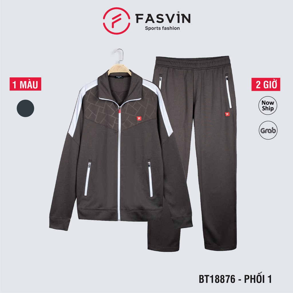 Bộ thể thao nam fasvin BT18876.20 bộ thun nam 01 lớp vải thun co giãn thoải mái | BigBuy360 - bigbuy360.vn