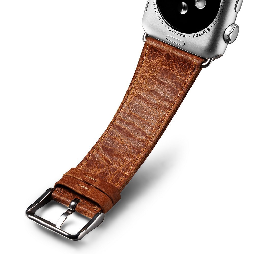 Dây da cho đồng hồ Apple Watch Series 1 2 3 4 5 6 SE 38mm 40mm 42mm 44mm Series 7 41mm 45mm đa năng
