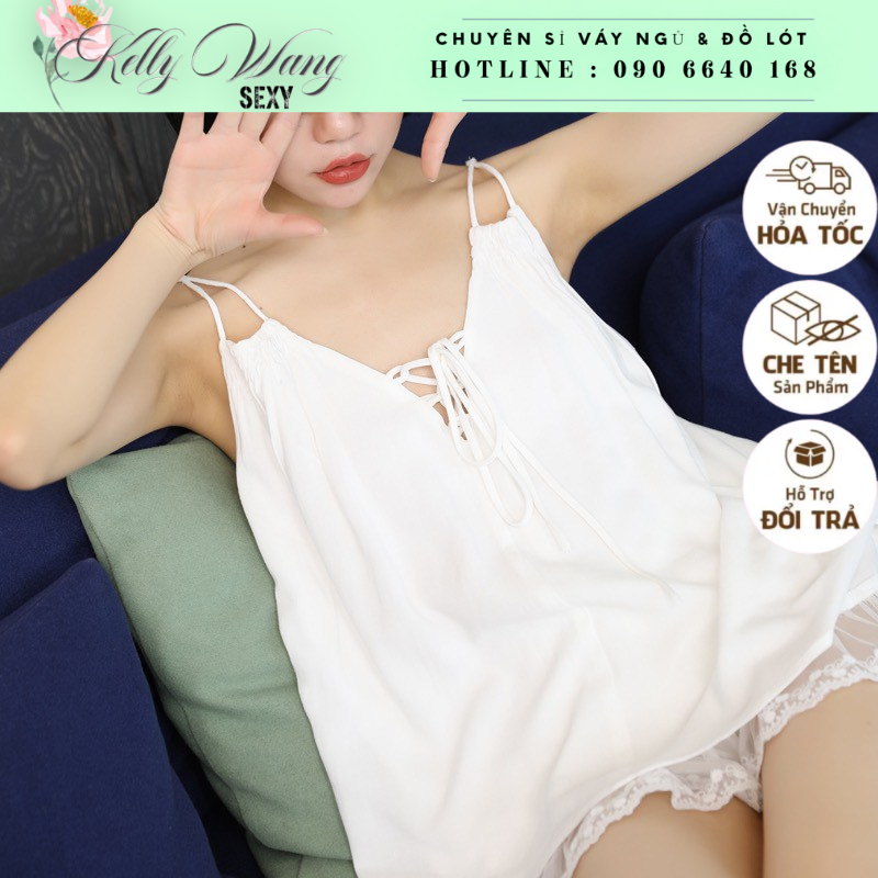 SX120Mới  Bộ ngủ sexy PHI LỤA KELLY WANG