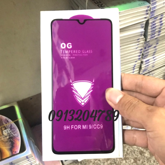 Kính OG full màn xiaomi Mi 9 / CC9 khoan không thủng