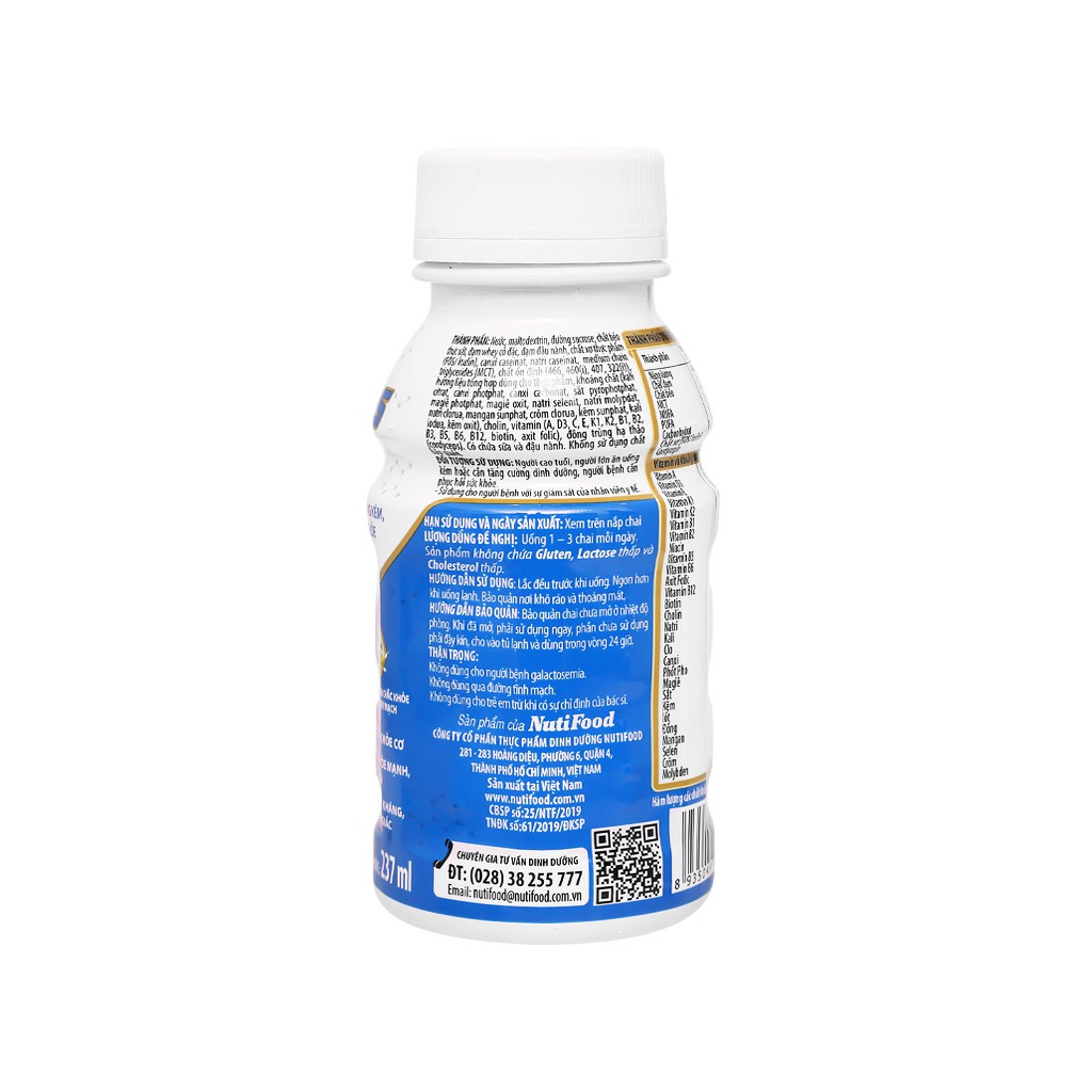 5 chai sữa pha sẵn NutiFood EnPlus Diamond 237ml