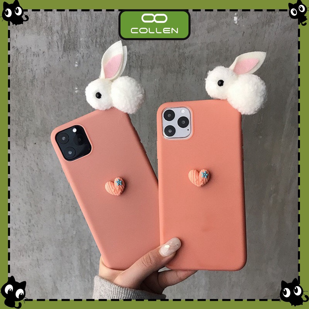 Ốp case iphone thỏ bông cute, ốp lưng iphone đẹp 6/6s/6Plus/6sPlus/7/8/7Plus/8Plus/X/Xs/XsMax/11/11ProMax