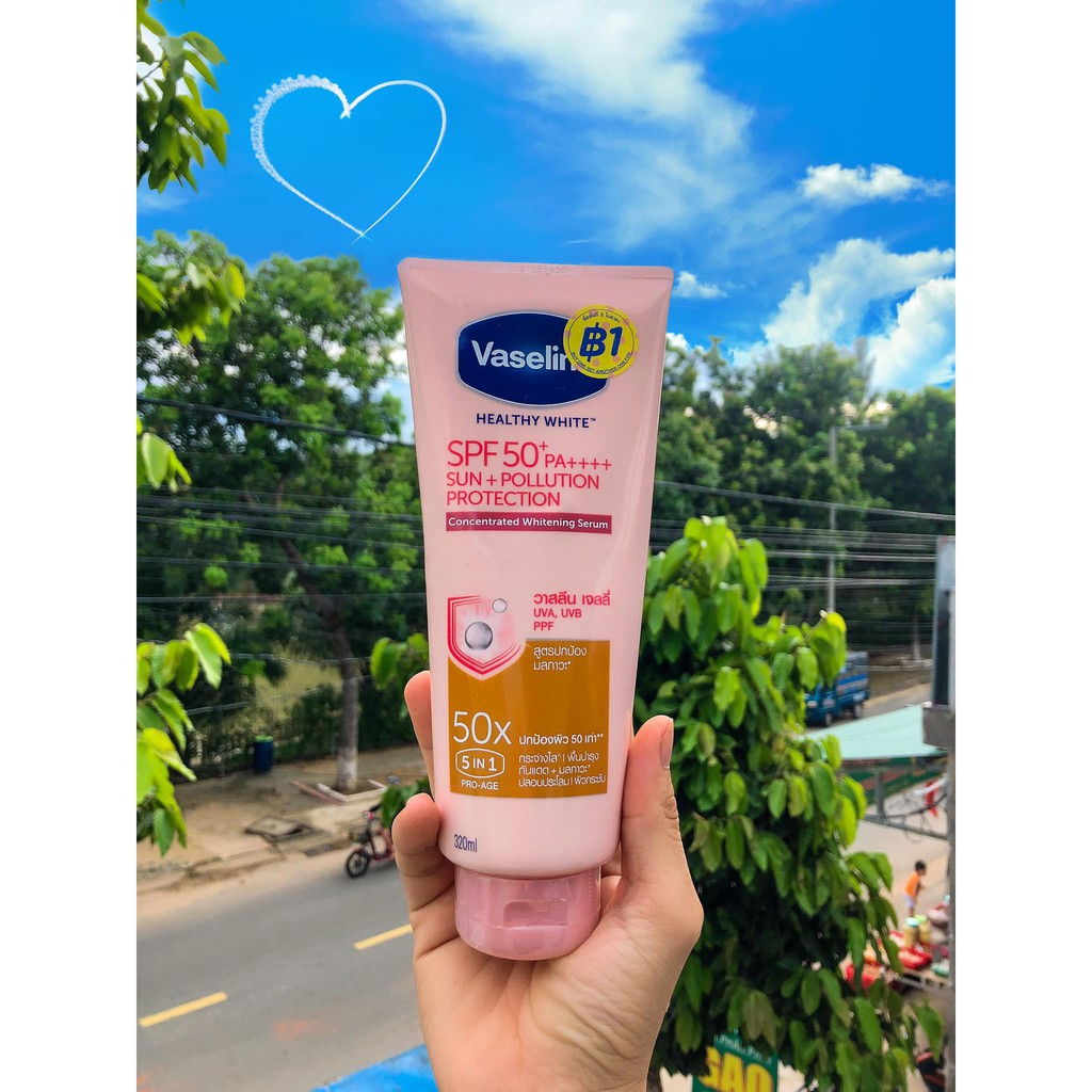 Dưỡng thể Vaseline 50x 10x SPF 50++ 320ml thái lan