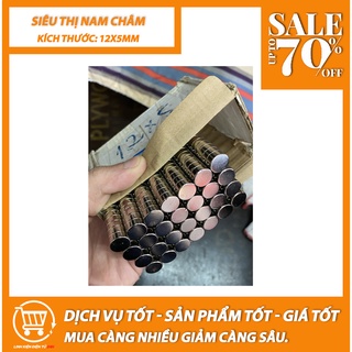 Combo 10 viên nam châm kích thước 12x5mm.