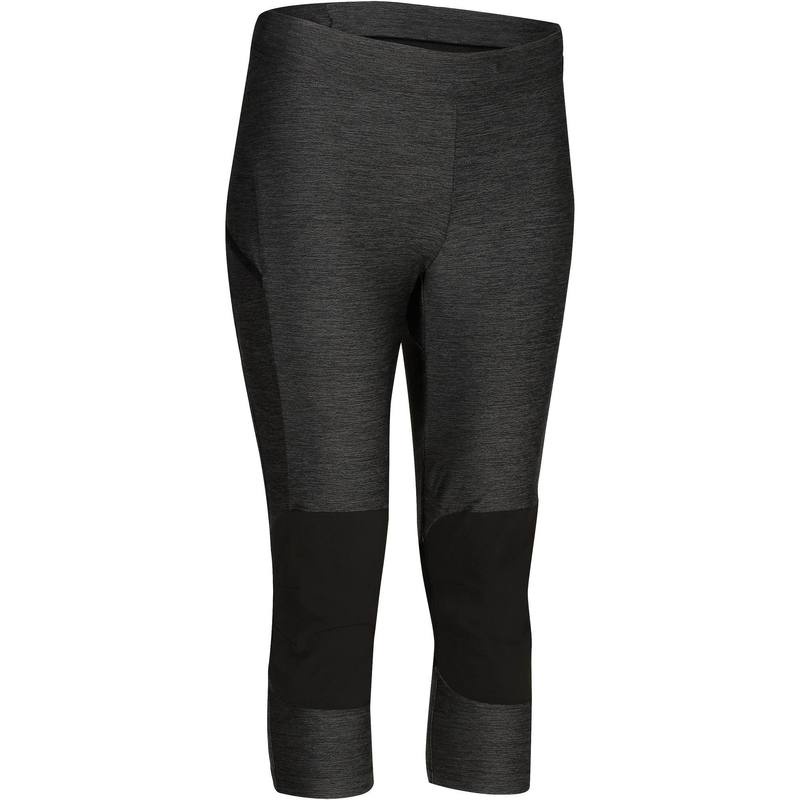 Quần legging leo núi dã ngoại Decathlon Forclaz 500 cho nữ - Xám đốm