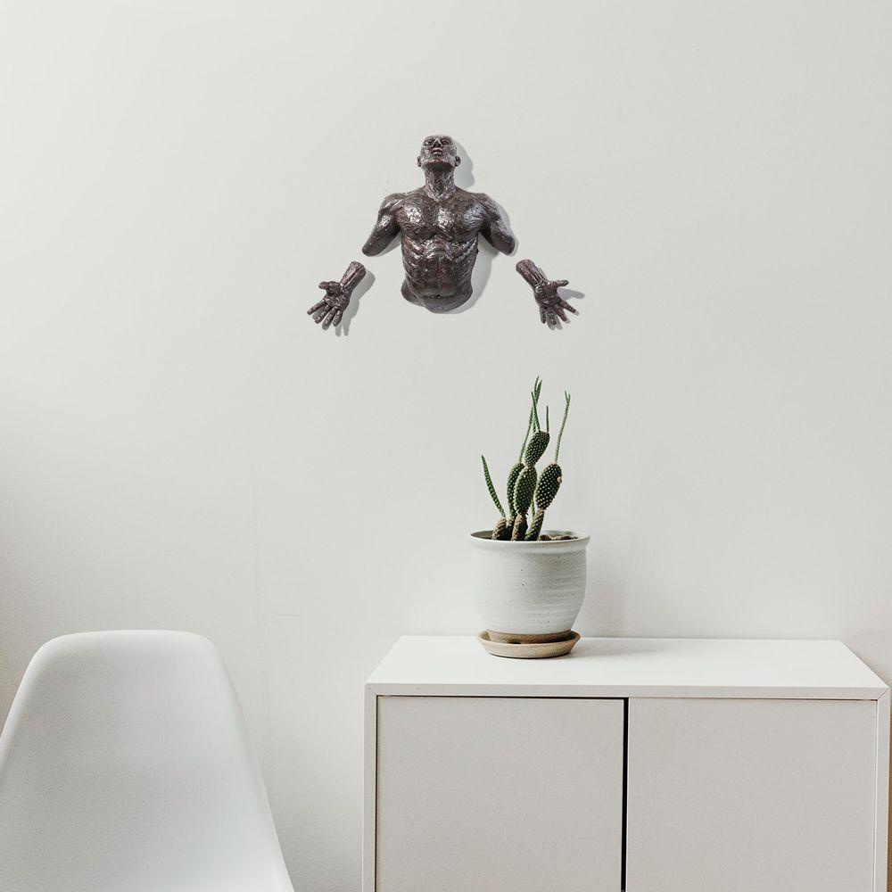 Tượng Điêu Khắc 3D Bằng Nhựa Resin Giả Đồng Treo Tường Trang Trí