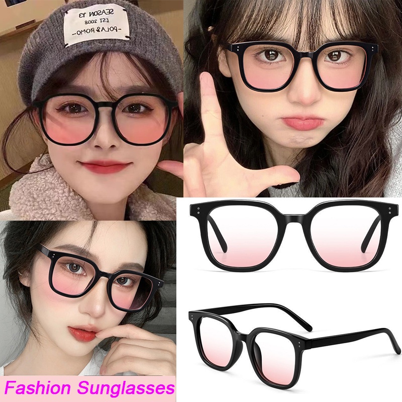 Kính Mát Gọng Vuông Màu Đen Phong Cách Hàn Quốc Cho Nữ