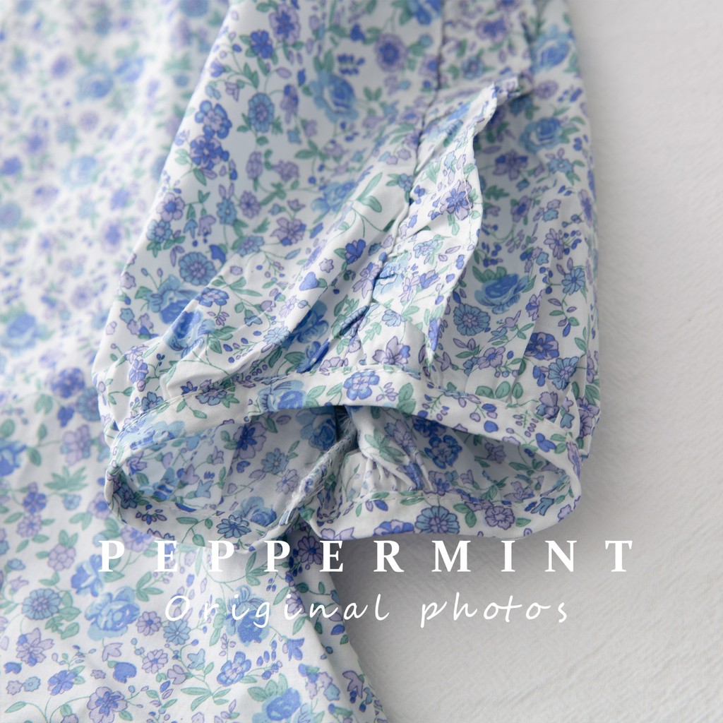 Đầm hoa tay ngắn dáng rộng phong cách thời trang hàn quốc 43000