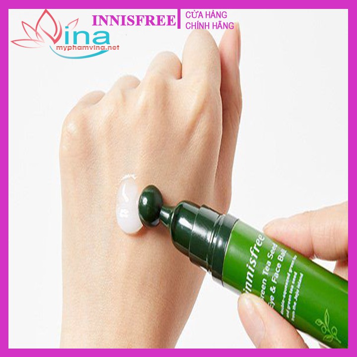 Thanh Lăn Dưỡng Da Mắt Và Da Mặt Innisfree Green Tea Seed Eye &amp; Face Ball PV402