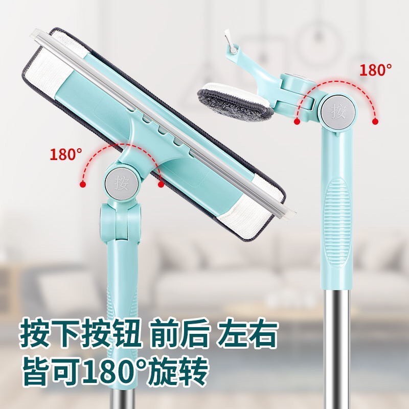 [HOT] CÂY LAU KÍNH TÍCH HỢP GẠT NƯỚC CÓ THỂ THÁO RỜI XOAY 360 độ - XANH MINT