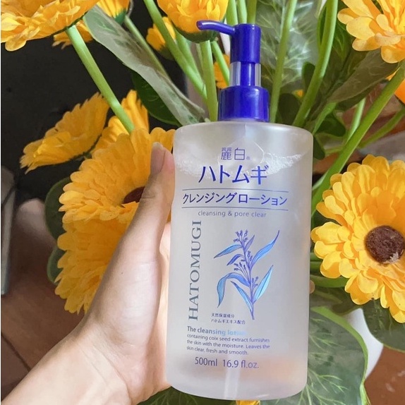 Nước Tẩy Trang Hatomugi 500ml Cho Da Nhạy Cảm Nuoc Tay Trang Cho Da Dầu Mụn, Da Khô