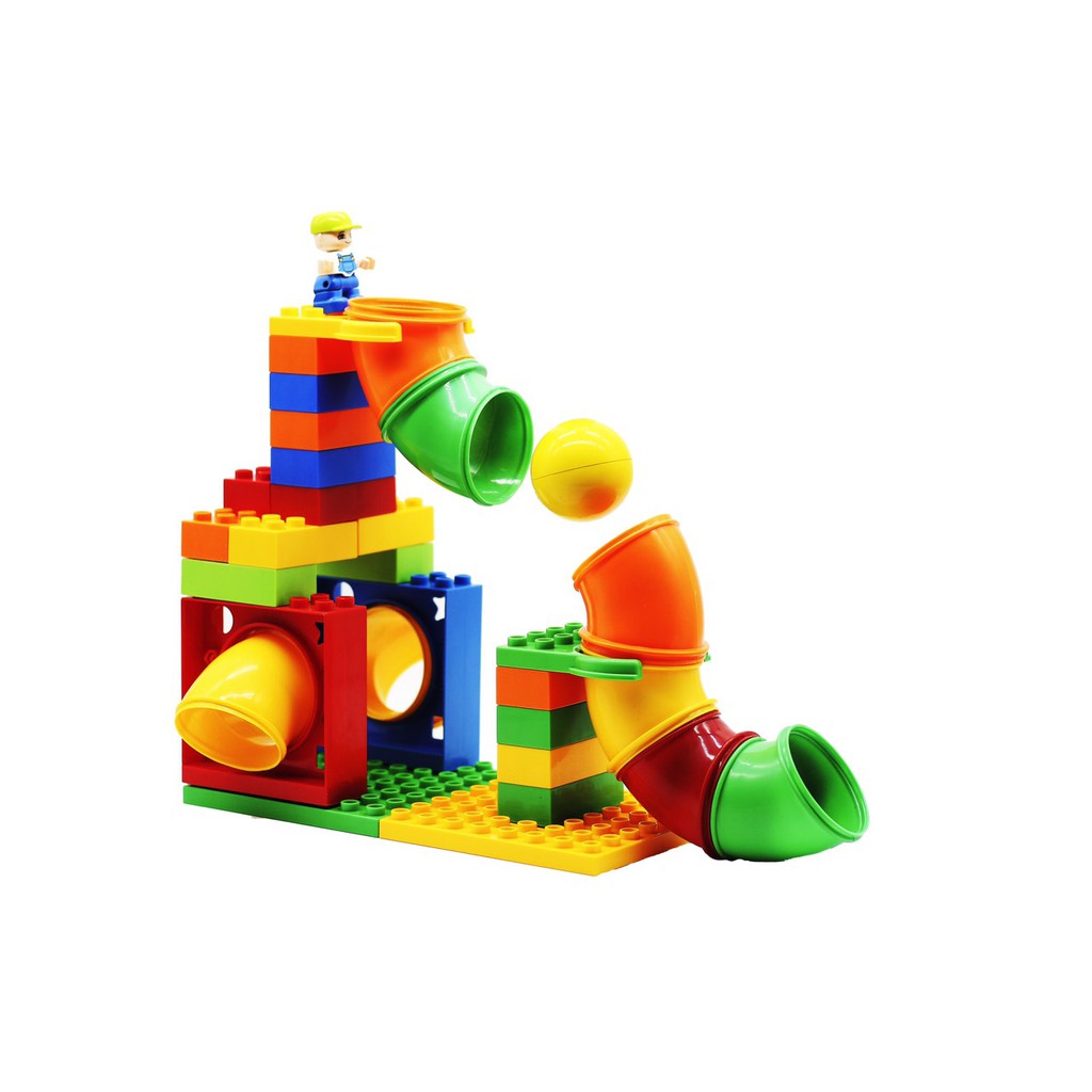 Lego Lắp Ghép Thông Minh Hình Máng Trượt Bóng Cho Bé Vinakids Toys