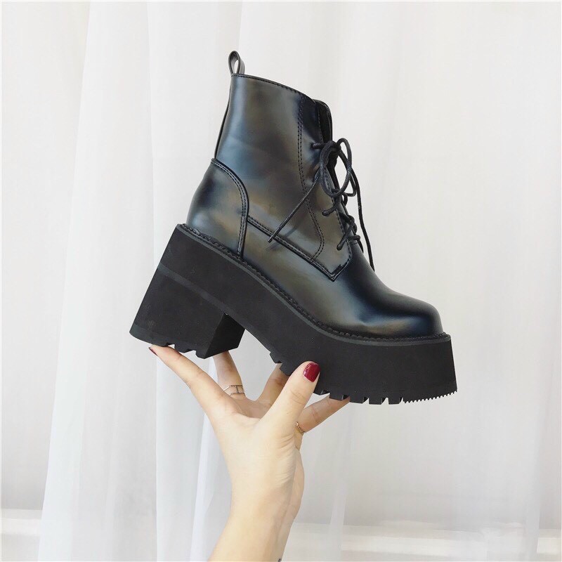 GIÀY DA ĐẾ CAO 9cm PHONG CÁCH LOLITA