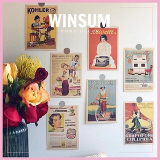 30 Tấm Postcard Dán Tường, Chụp Ảnh Flatlay Phong Cách Retro Decor Home