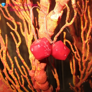 Bông tai thủ công đỏ độc đáo