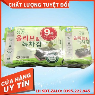 RONG BIỂN ĂN LIỀN VỊ TRÀ XANH LỐC 9 GÓI 5G/GÓI