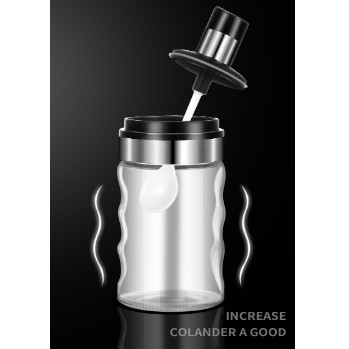 Hũ Thủy Tinh Cao Cấp Đựng Gia Vị Kèm Thìa Múc 250ml