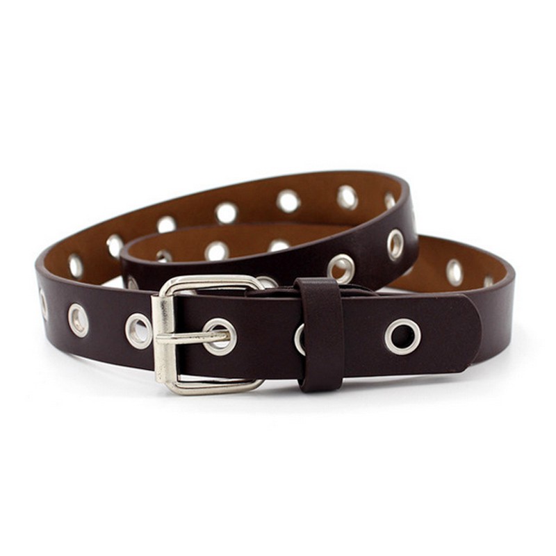 Dây thắt lưng da khóa kim loại thời trang cho nữ