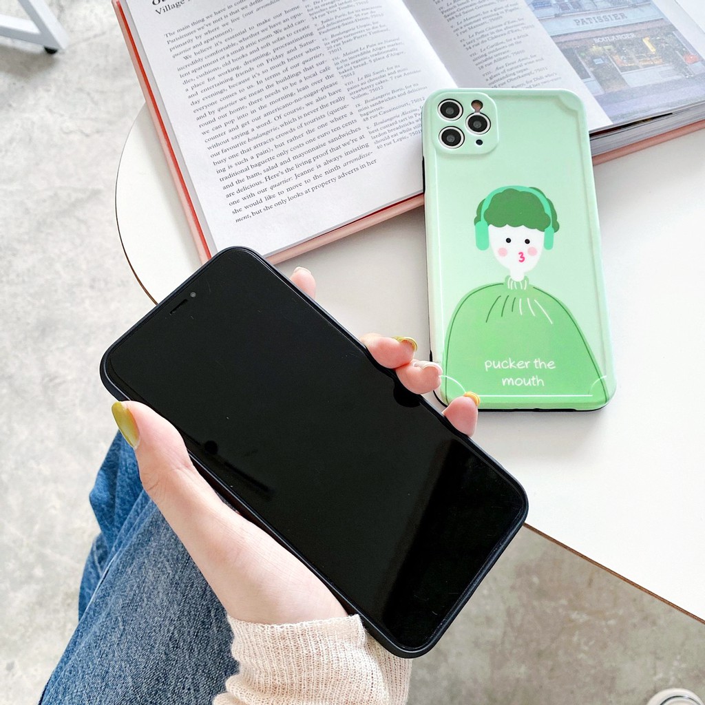 Ốp lưng iphone Trà Xanh IMD dày viền nổi 5/5s/6/6plus/6s/6splus/7/7plus/8/8plus/x/xs/11/12/pro/max/plus/promax | BigBuy360 - bigbuy360.vn
