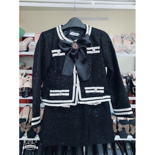 SET DẠ TWEED KÈM NƠ TIỂU THƯ