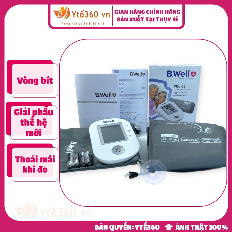 Máy Đo Huyết Áp B Well Pro 35 | Sản Xuất Tại Thụy Sĩ | Bảo Hành 5 năm