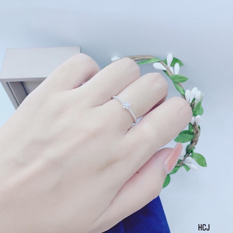NHẪN BÔNG TUYẾT THÂN VẶN XINH XẮN LINH MIU SILVER